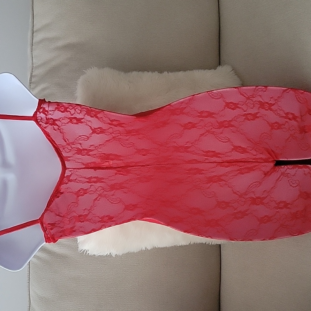 NWOT Rene Rofe Red Body Stocking - Picture 3 of 4